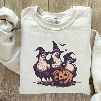 Spooky Chickens Halloween PNG Alt 2, Fall PNG - 300 DPI Design for T-Shirt