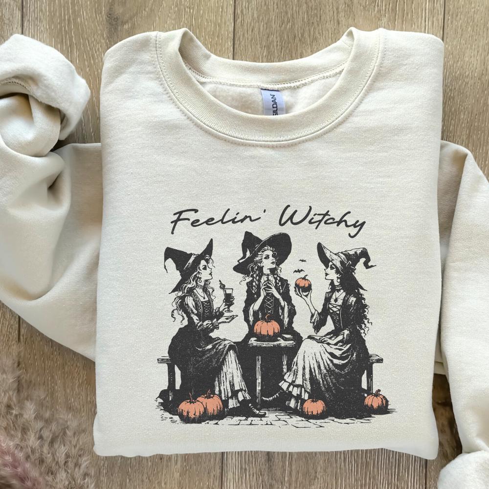 Retro Witch PNG Alt 2, Halloween Design - 300 DPI Design for T-Shirt