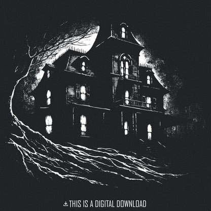 Haunted House PNG, Halloween png - 300 DPI Design for T-Shirt