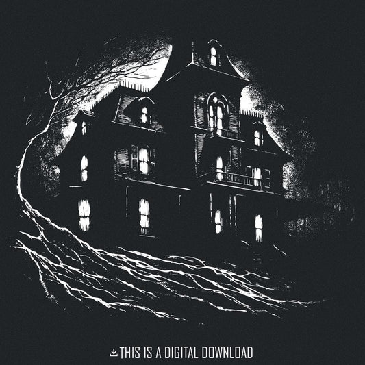 Haunted House PNG, Halloween png - 300 DPI Design for T-Shirt