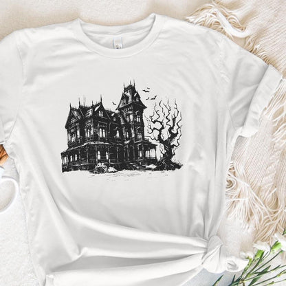Spooky Halloween Haunted House Png, Retro Fall Sublimation - 300 DPI