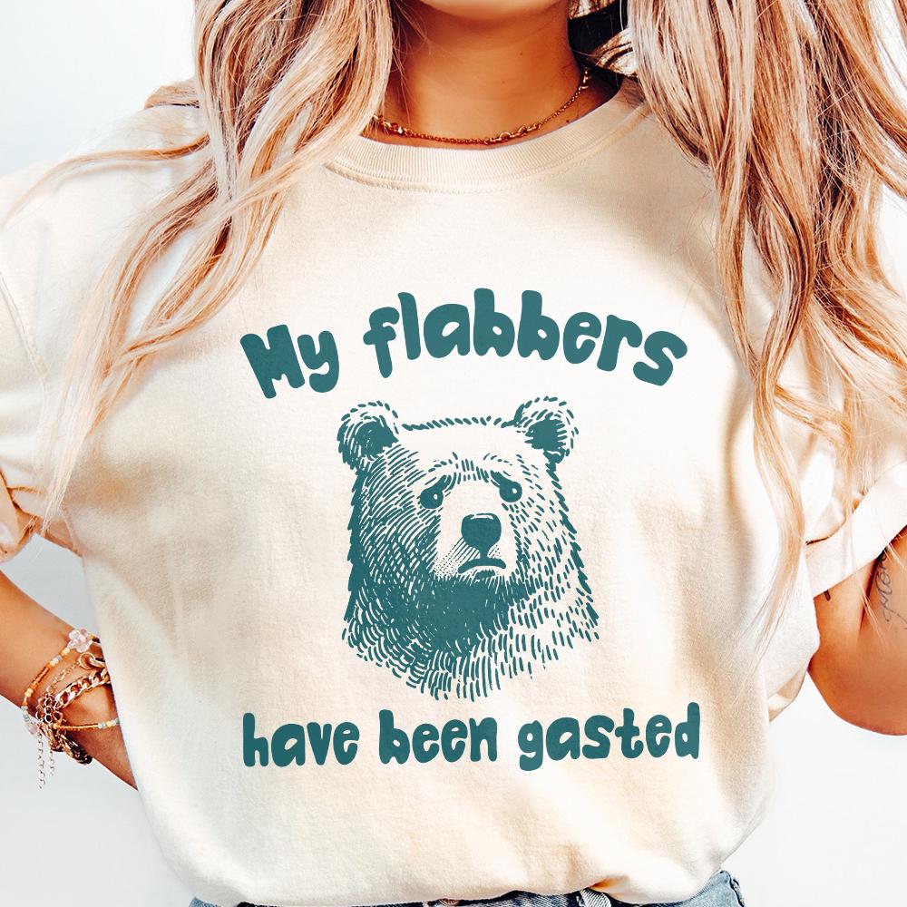 All of My Flabbers Are Gasted PNG Alt 2, Funny Bear Sublimation Digital