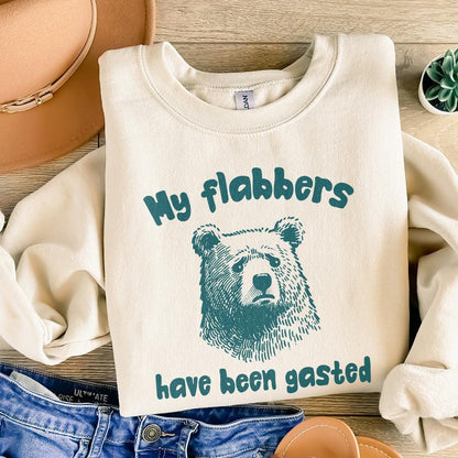All of My Flabbers Are Gasted PNG Alt 2, Funny Bear Sublimation Digital