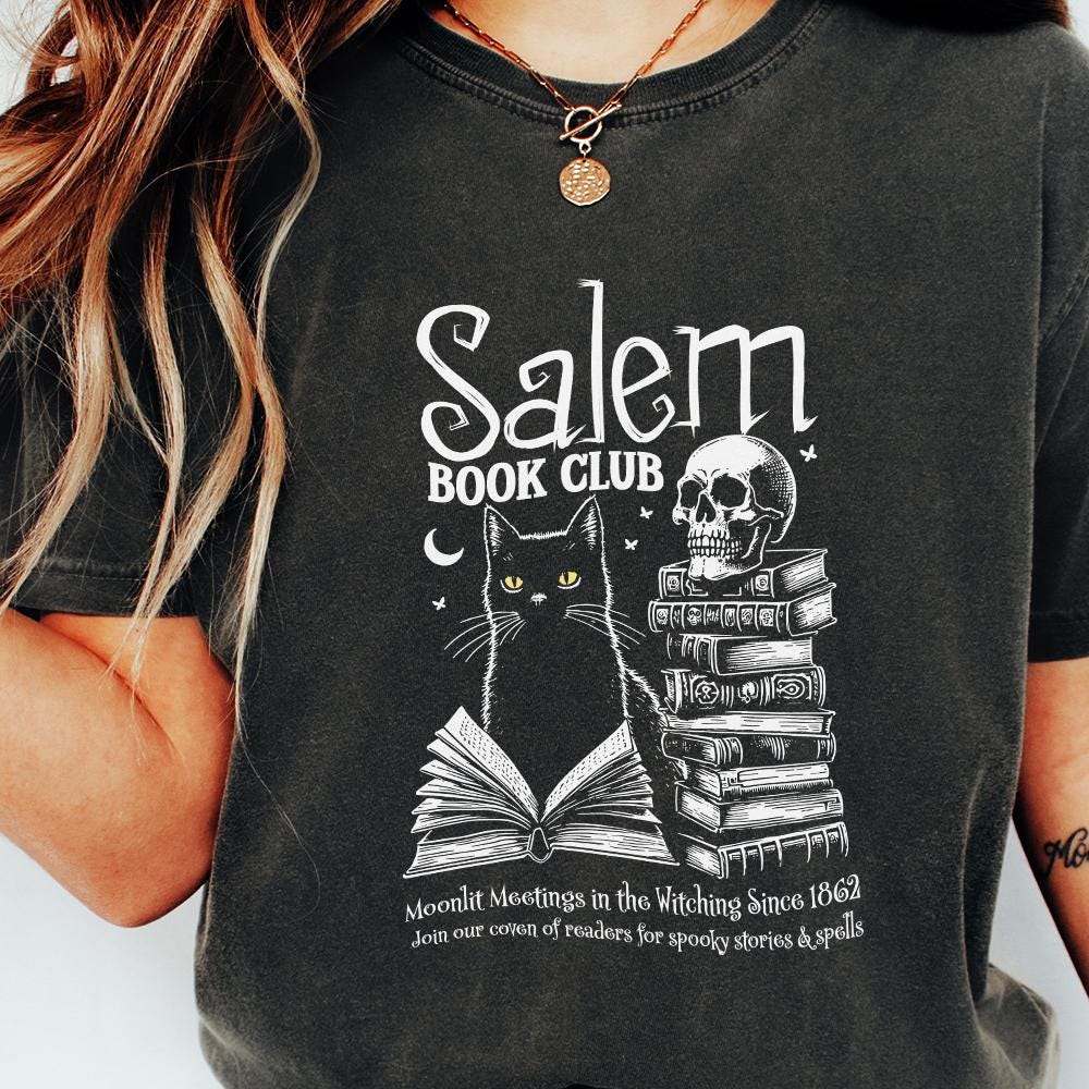 Salem Book Club PNG, Spooky Season - 300 DPI Design for T-Shirt