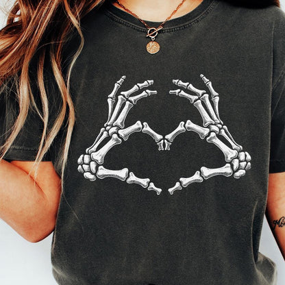 Skeleton Hands Heart png, Halloween png - 300 DPI Design for T-Shirt