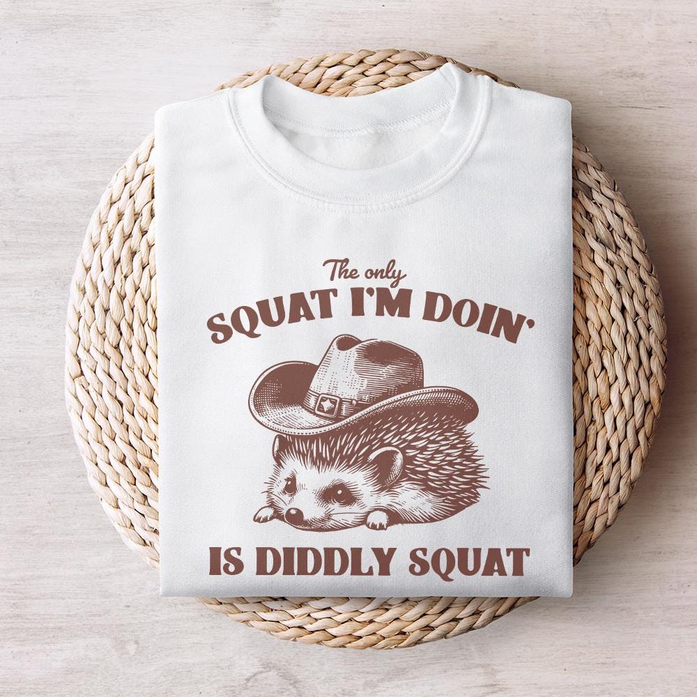 The Only Squat I'm Doing PNG, Funny Racoon Digital Download - 300 DPI