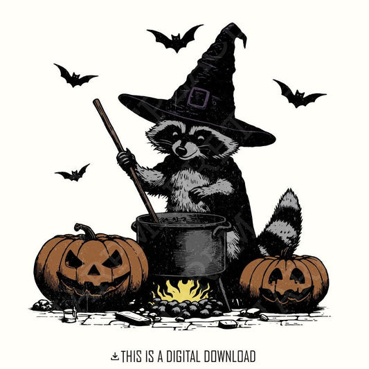 Time To Stir The Pot PNG Alt 2, Funny Raccoon png - 300 DPI Design for