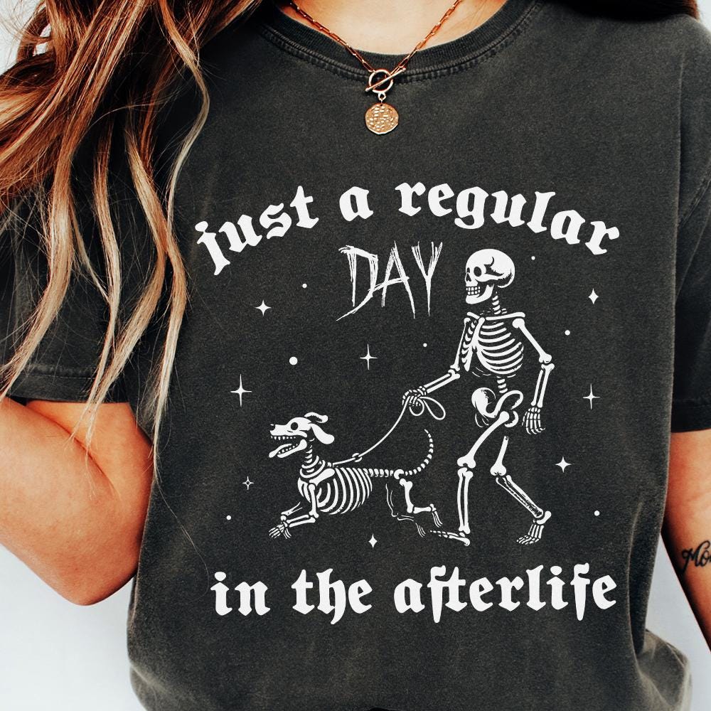 Halloween Skeleton Dog PNG, Skeleton Walking Dog - 300 DPI Design for