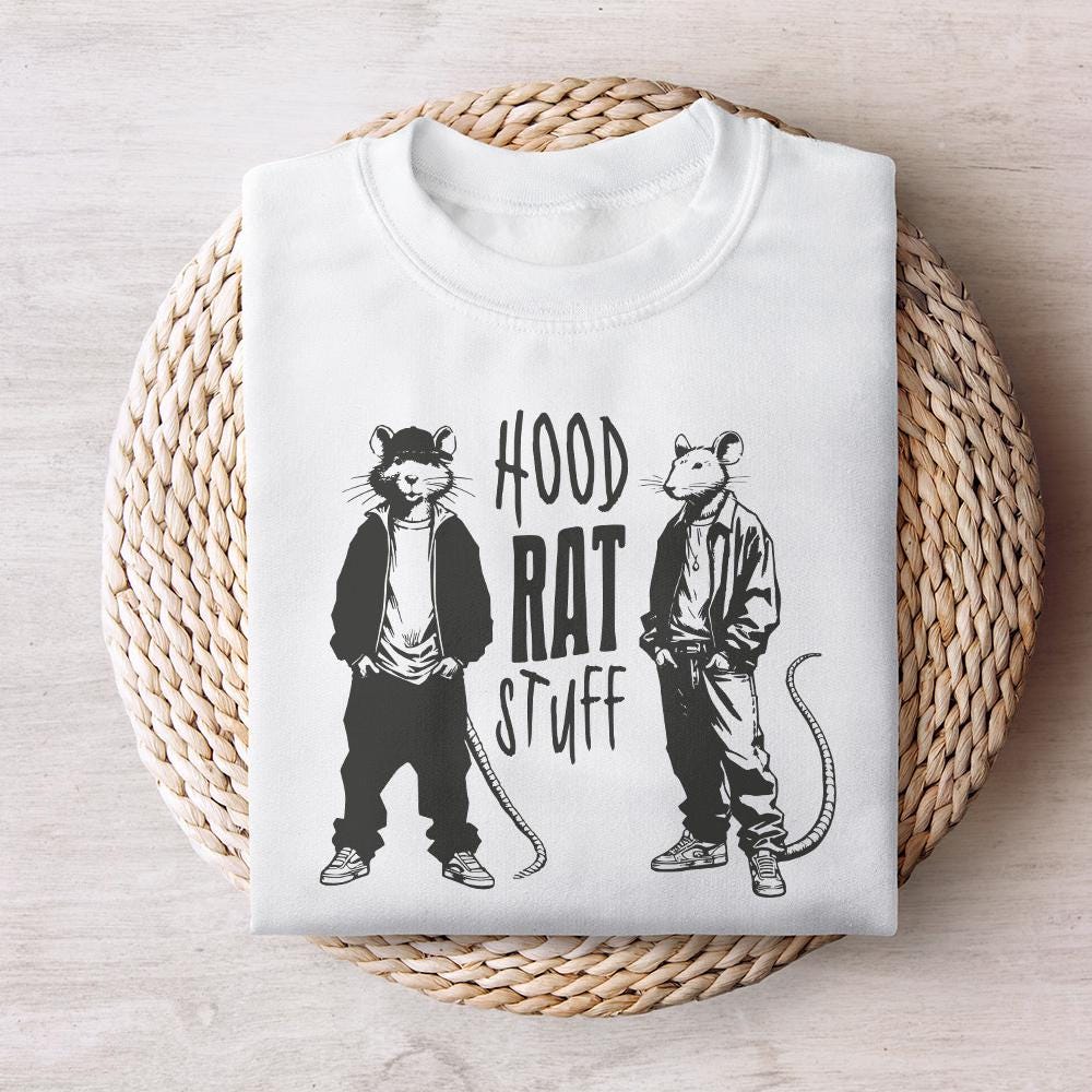Hood Rat Stuff Digital Download, Printable Graphic - 300 DPI Design for