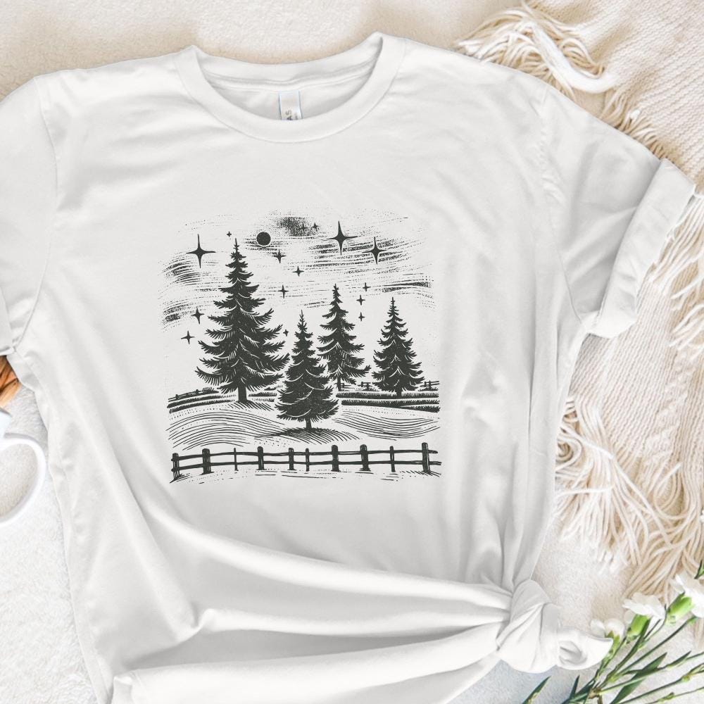 Christmas Tree Farm PNG Sublimation Digital Design Alt 2, Vintage Xmas