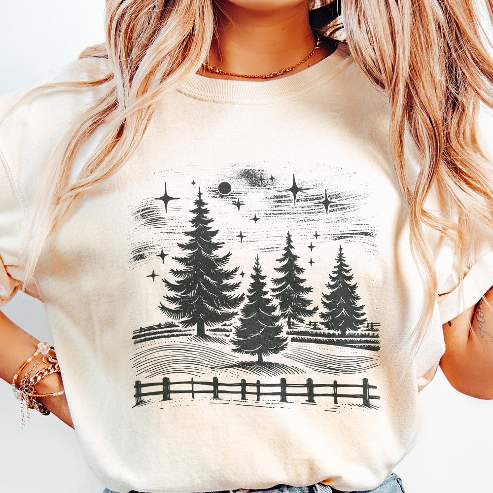 Christmas Tree Farm PNG Sublimation Digital Design Alt 2, Vintage Xmas