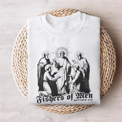Fishers of Men PNG, Retro Christian Sublimation - 300 DPI Design for