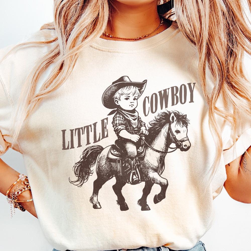 Little Cowboy Png, Sublimation Design - 300 DPI Design for T-Shirt