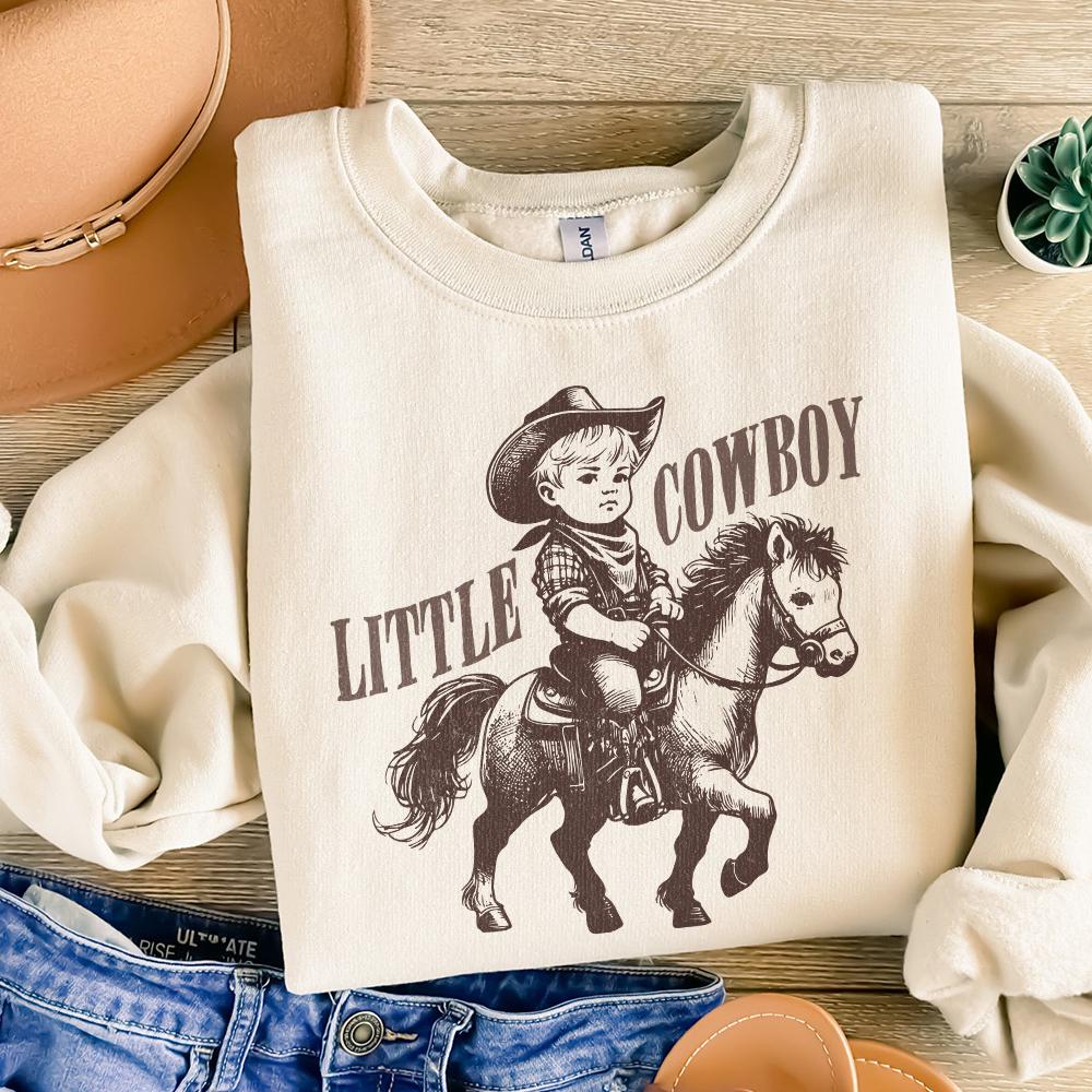 Little Cowboy Png, Sublimation Design - 300 DPI Design for T-Shirt