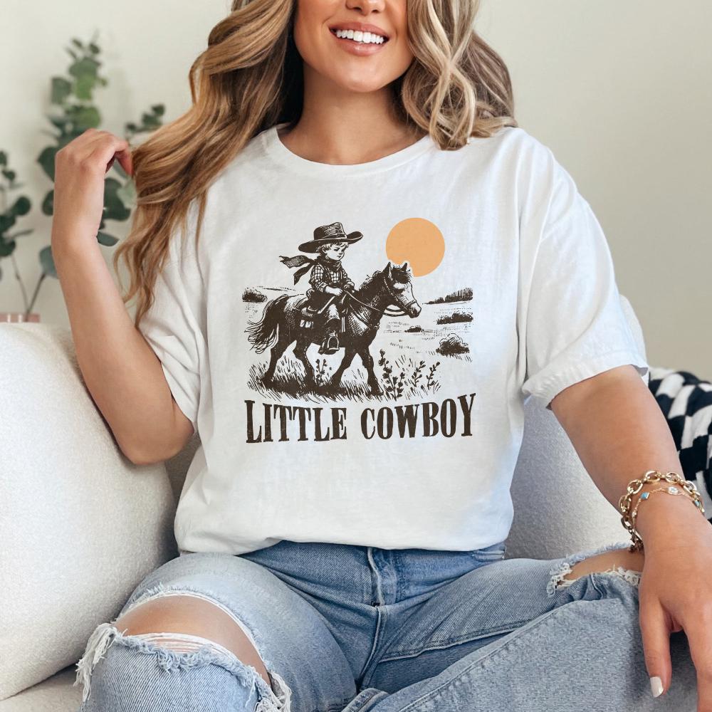 Little Cowboy Png Alt 2, Sublimation Design - 300 DPI Design for T-Shirt