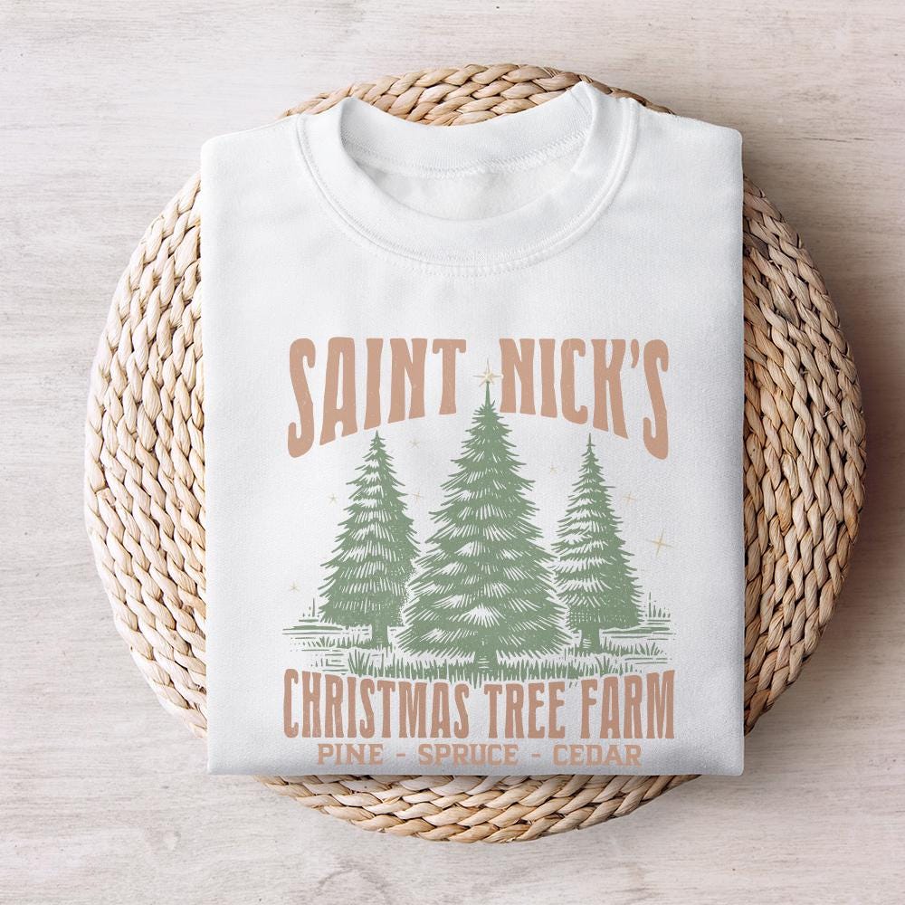 Christmas Tree Farm PNG Sublimation Digital Design, Vintage Xmas PNG -