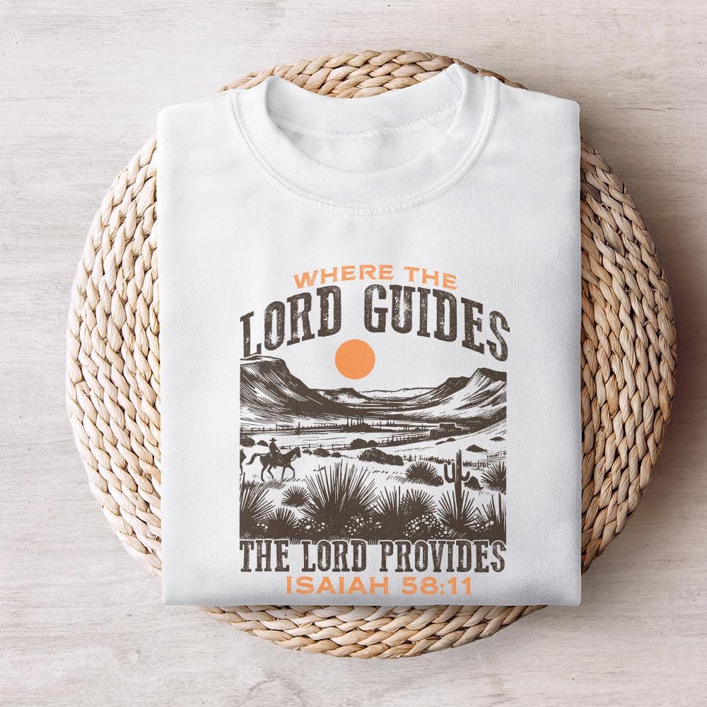 The Lord Provides Christian PNG, Vintage Bible Verse Sublimation - 300