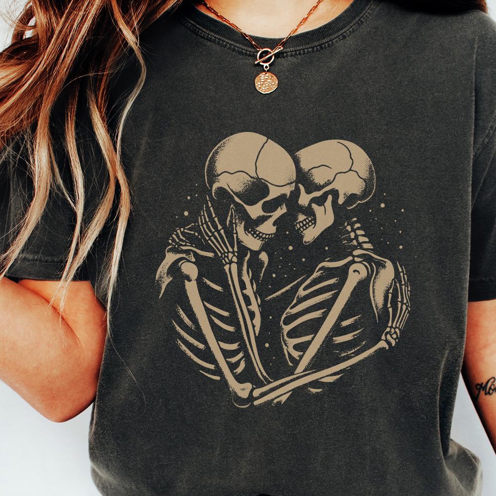 Kissing Skeleton png, Skeleton Lover png - 300 DPI Design for T-Shirt