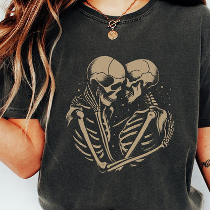 Kissing Skeleton png, Skeleton Lover png - 300 DPI Design for T-Shirt