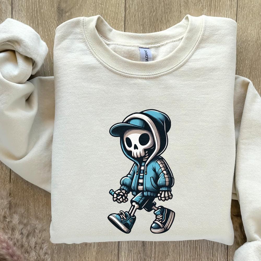 Gangster Skeleton PNG Digital Download, Urban Sublimation - 300 DPI