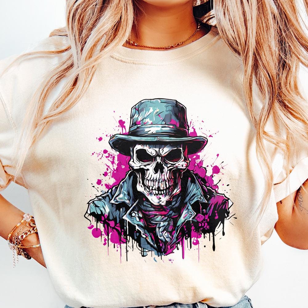 Gangster Skeleton PNG Digital Download Alt 3, Urban Sublimation - 300 DPI