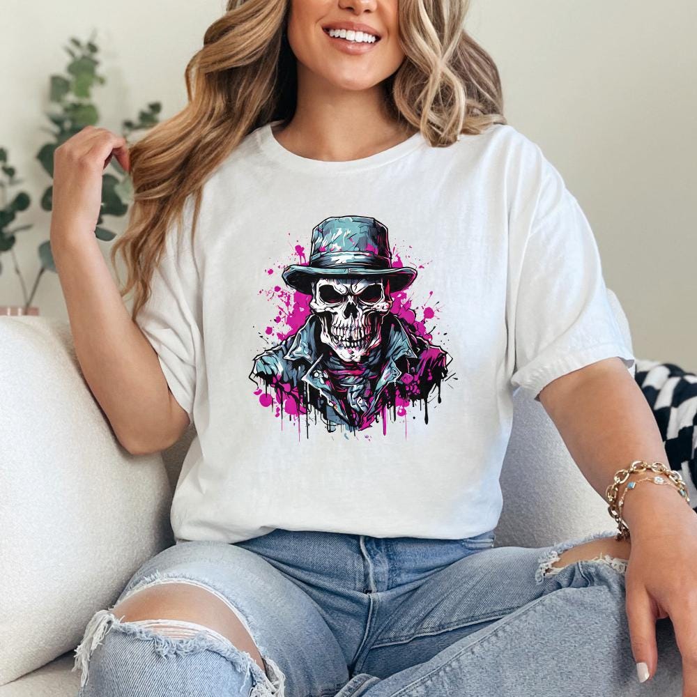 Gangster Skeleton PNG Digital Download Alt 3, Urban Sublimation - 300 DPI