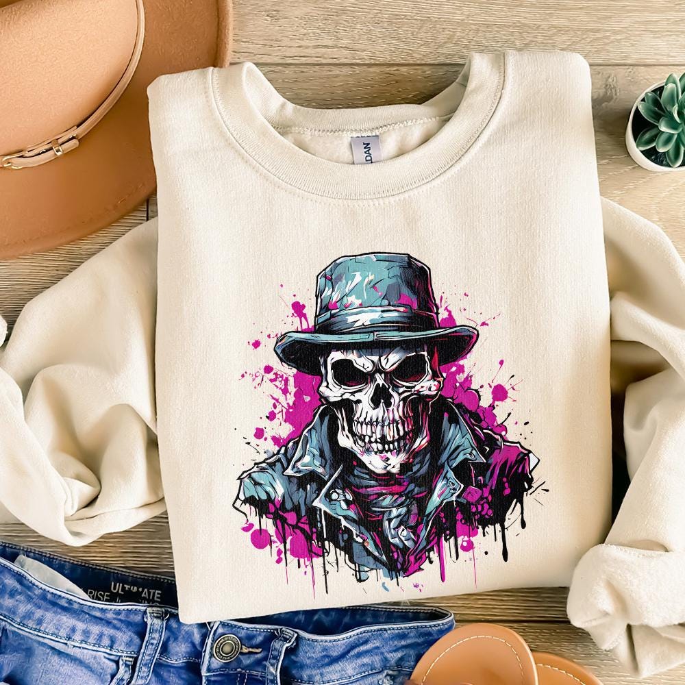 Gangster Skeleton PNG Digital Download Alt 3, Urban Sublimation - 300 DPI