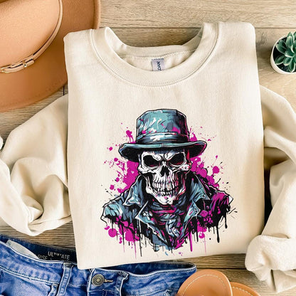 Gangster Skeleton PNG Digital Download Alt 3, Urban Sublimation - 300 DPI