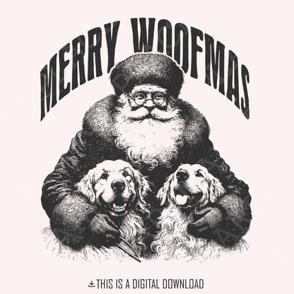 Merry Woofmas PNG Alt 3, Dog Mama PNG - 300 DPI Design for T-Shirt