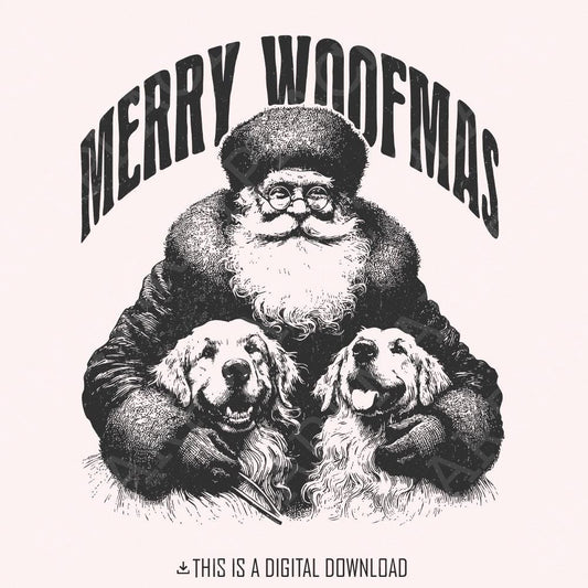 Merry Woofmas PNG Alt 3, Dog Mama PNG - 300 DPI Design for T-Shirt