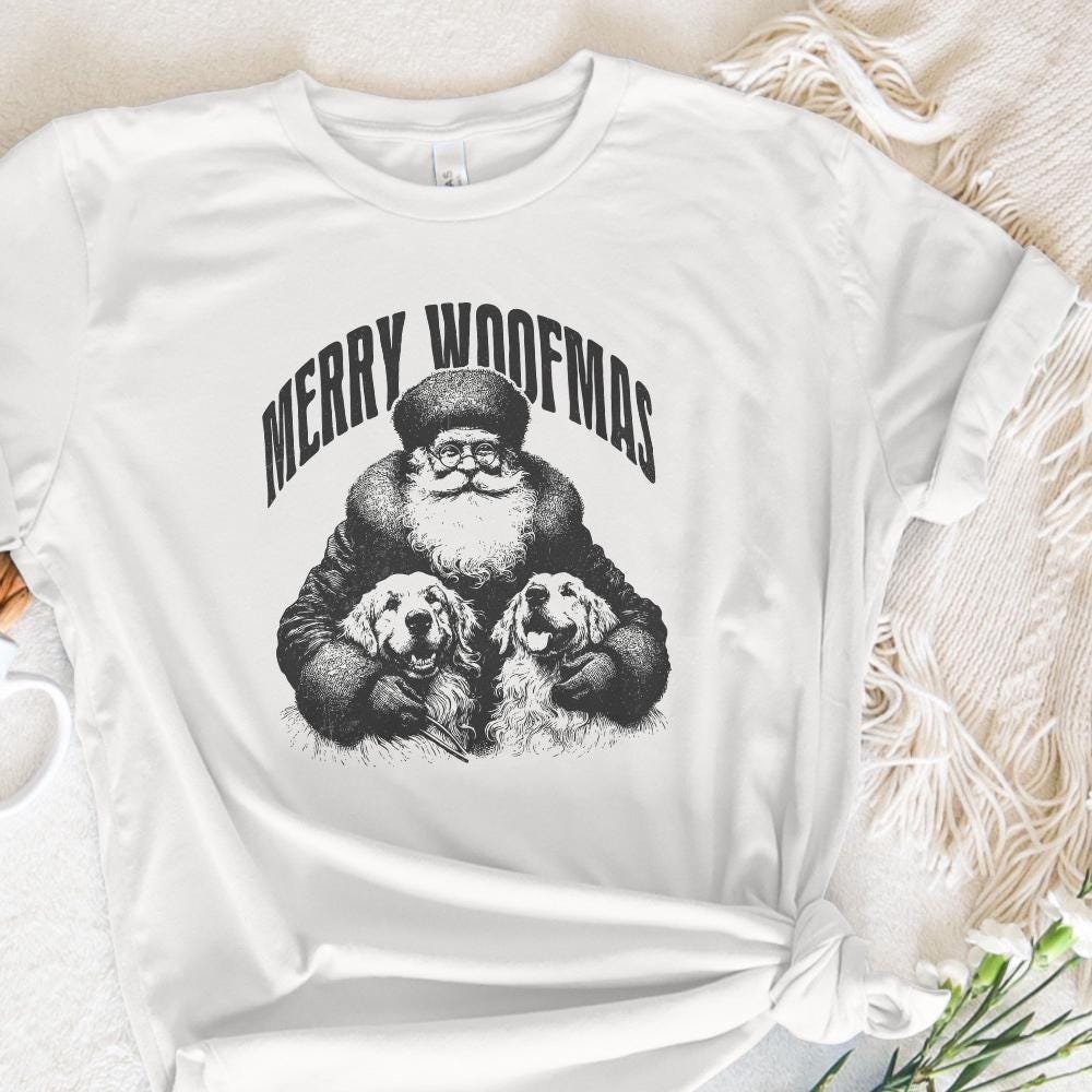 Merry Woofmas PNG Alt 3, Dog Mama PNG - 300 DPI Design for T-Shirt