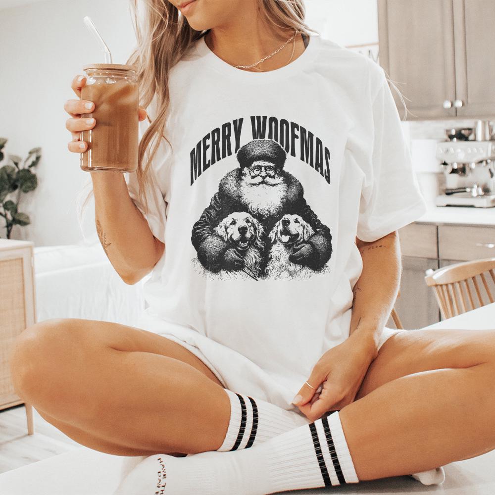 Merry Woofmas PNG Alt 3, Dog Mama PNG - 300 DPI Design for T-Shirt