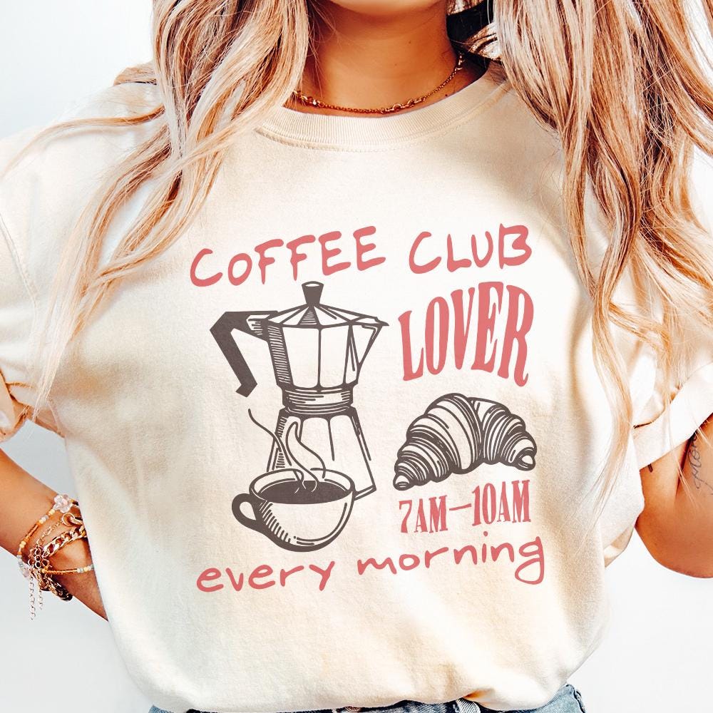 Coffee Club Lover PNG, Trendy Coffee PNG - 300 DPI Design for T-Shirt