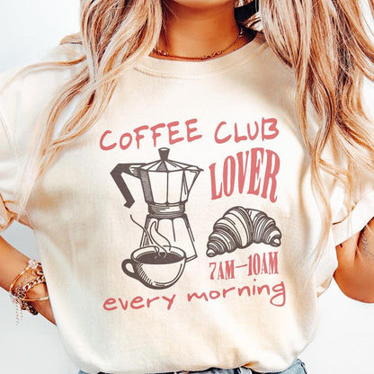 Coffee Club Lover PNG, Trendy Coffee PNG - 300 DPI Design for T-Shirt