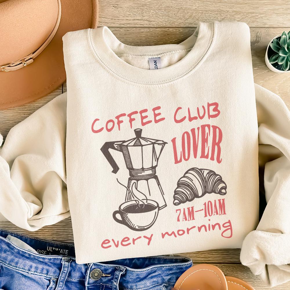 Coffee Club Lover PNG, Trendy Coffee PNG - 300 DPI Design for T-Shirt