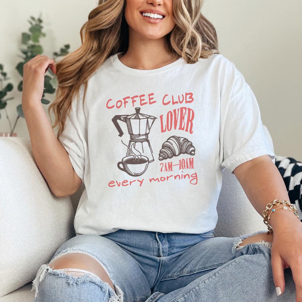 Coffee Club Lover PNG, Trendy Coffee PNG - 300 DPI Design for T-Shirt