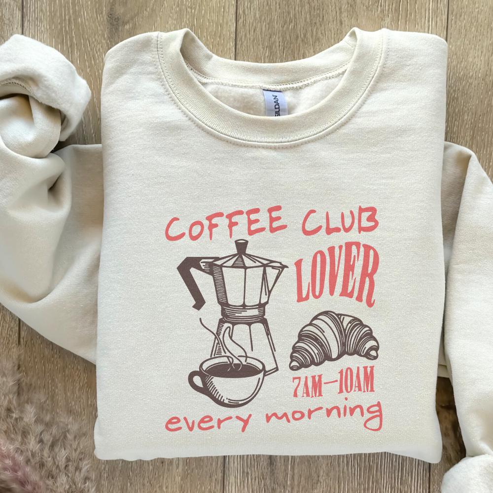 Coffee Club Lover PNG, Trendy Coffee PNG - 300 DPI Design for T-Shirt