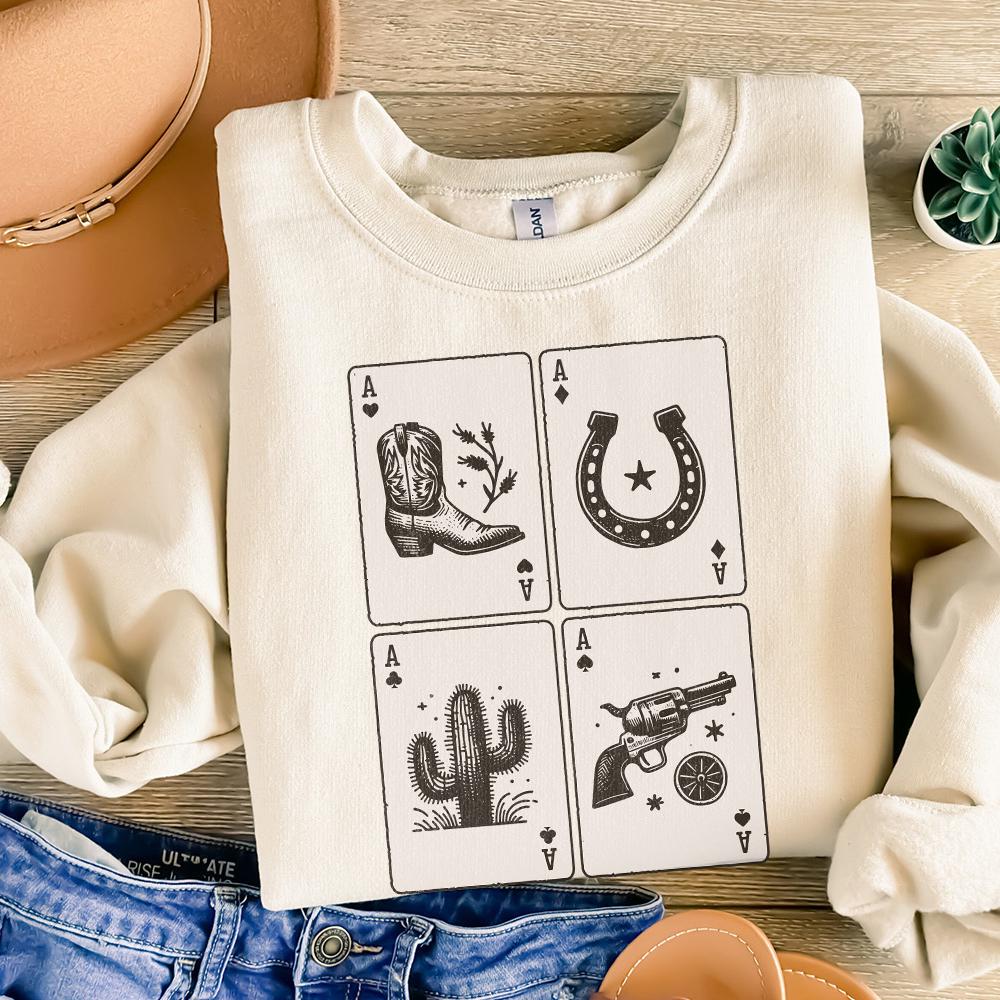 Ace of Hearts Western PNG Design, Poker Cards - 300 DPI Design for T-Shirt