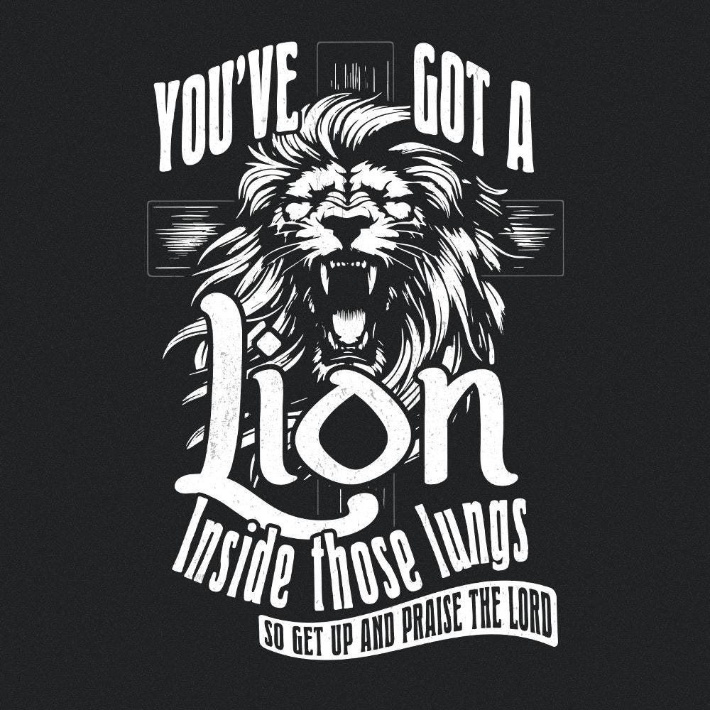Christian PNG Sublimation Designs Alt 2, Lion in Lungs Png - 300 DPI