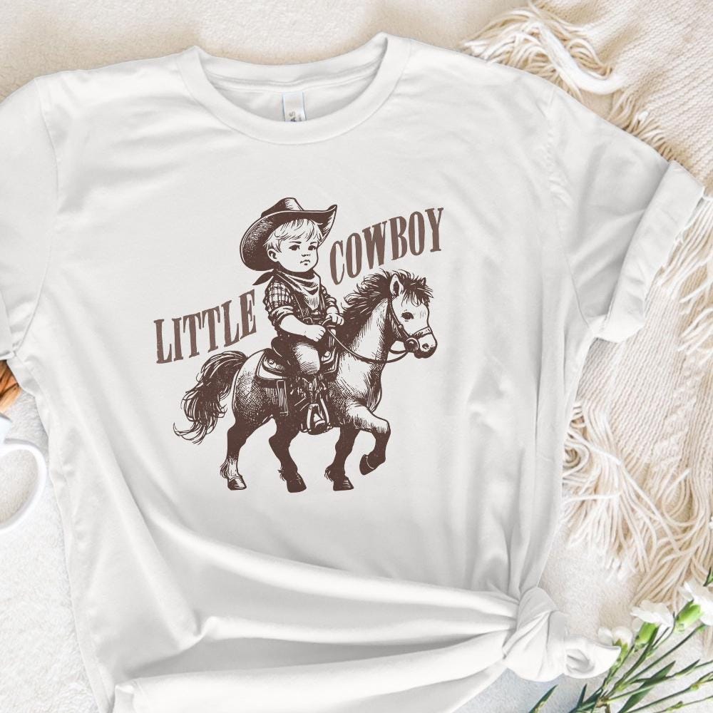 Little Cowboy Png, Sublimation Design - 300 DPI Design for T-Shirt