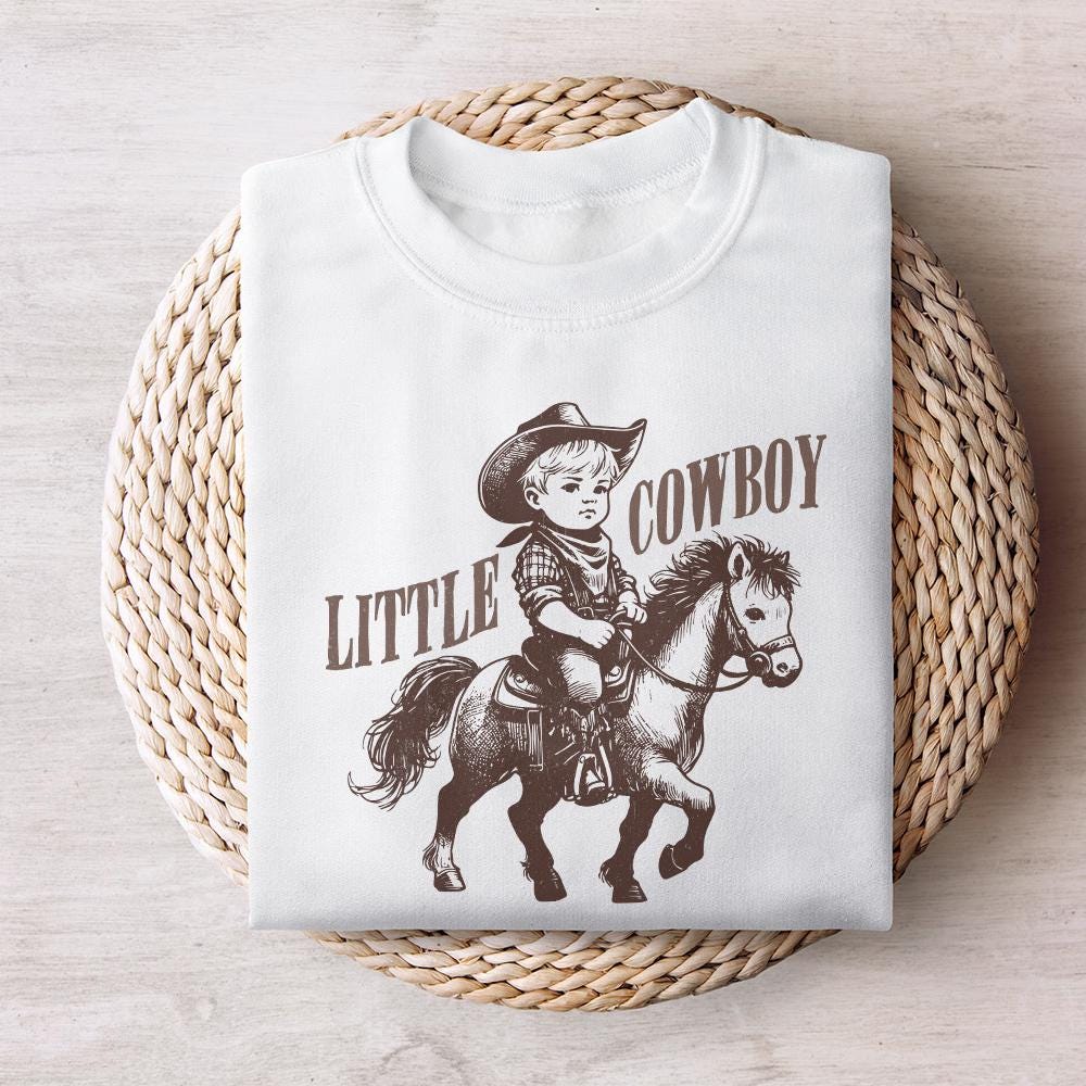 Little Cowboy Png, Sublimation Design - 300 DPI Design for T-Shirt