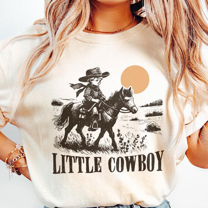 Little Cowboy Png Alt 2, Sublimation Design - 300 DPI Design for T-Shirt