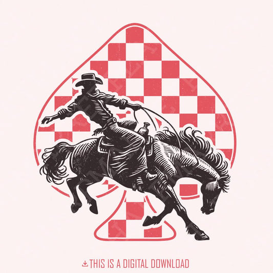 Western Cowboy PNG Alt 2, Rodeo png - 300 DPI Design for T-Shirt