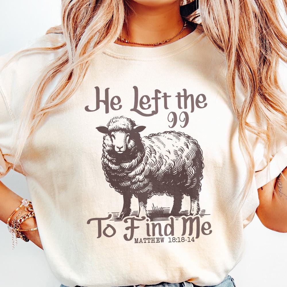 He Left The 99 PNG Alt 2, Bible Verse PNG - 300 DPI Design for T-Shirt