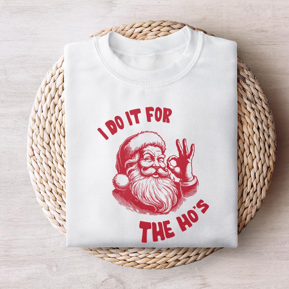I Do It For The Hos Png Alt 2, Funny Santa Png - 300 DPI Design for T-Shirt