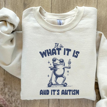 It Is What It Is And It Is Autism PNG Alt 2, Funny Raccoon Meme - 300 DPI