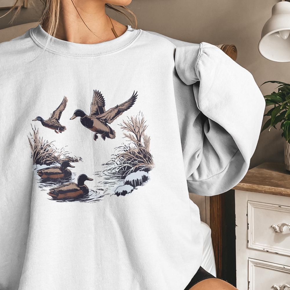 Vintage Duck PNG Alt 2, Mallard Duck Clipart - 300 DPI Design for T-Shirt