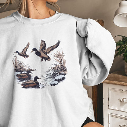 Vintage Duck PNG Alt 2, Mallard Duck Clipart - 300 DPI Design for T-Shirt