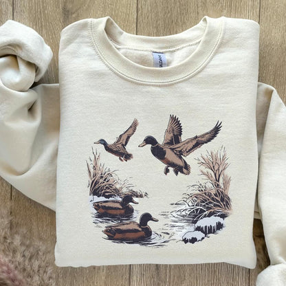 Vintage Duck PNG Alt 2, Mallard Duck Clipart - 300 DPI Design for T-Shirt