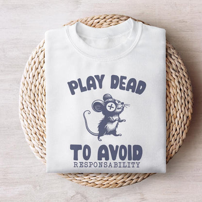 Play Dead png Alt 2, Avoid Responsability PNG - 300 DPI Design for T-Shirt